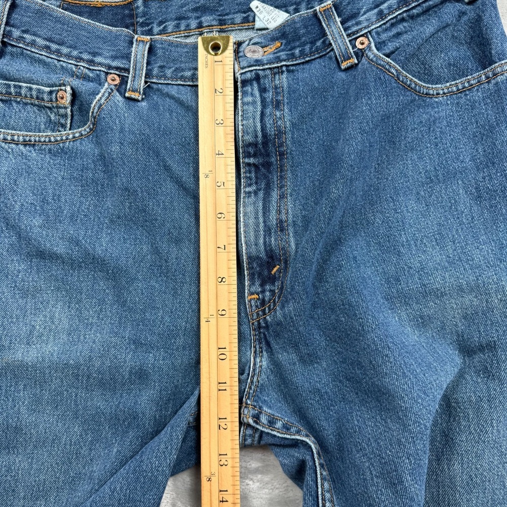 Levis 505 Jeans Mens 36x32 Blue Regular Fit Straight Leg Denim Made in USA - Picture 12 of 16